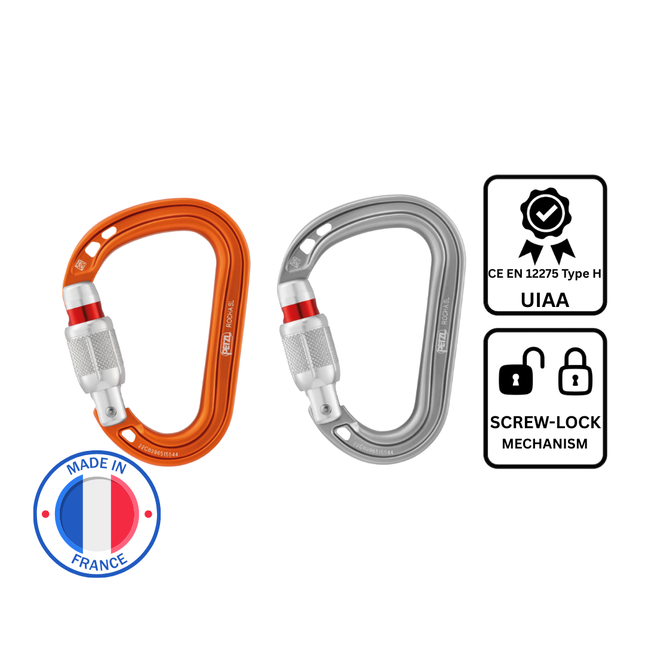 Petzl ROCHA Ultra-light Carabiner - Screw-Lock