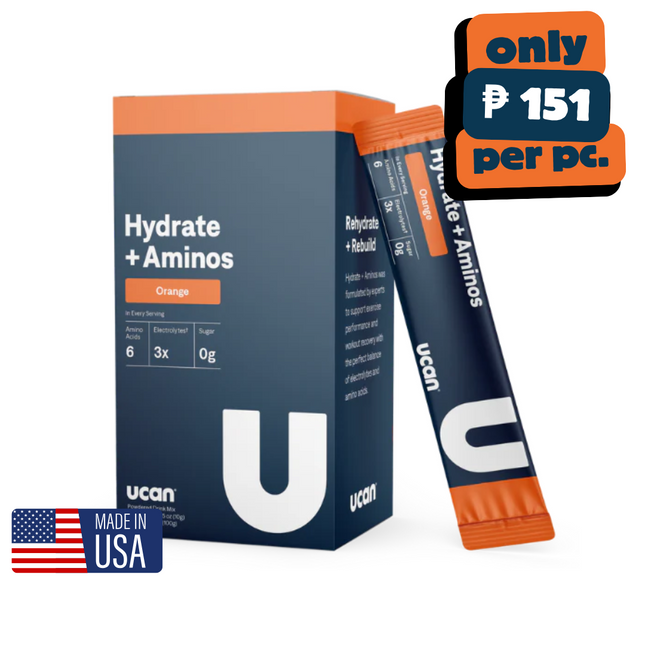 UCAN Hydrate Stick Electrolyte Powder w/ Amino Acids - Box of 10