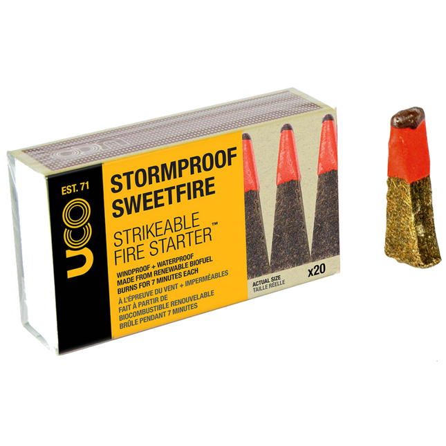 UCO Gear Stormproof Sweetfire Strikeable Firestarter 20-Count - Pack of 1