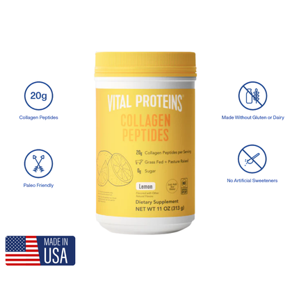 Vital Proteins Collagen Peptides Powder -  313-gram Tub - Lemon