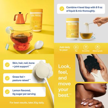 Vital Proteins Collagen Peptides Powder -  313-gram Tub - Lemon