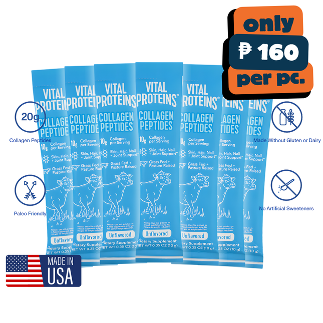 Vital Proteins Collagen Peptides Powder -  10-gram Packet  - Unflavored - Pack of 7