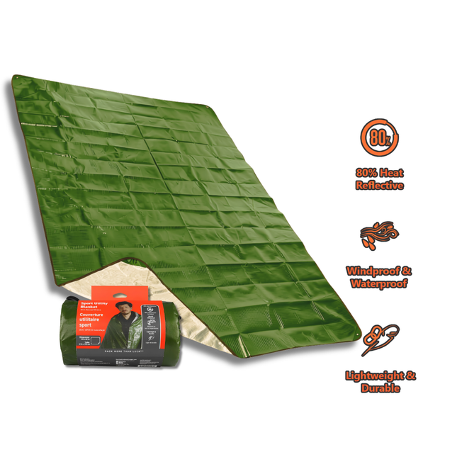 Survive Outdoors Longer SOL Windproof and Waterproof Sport Utility Blanket