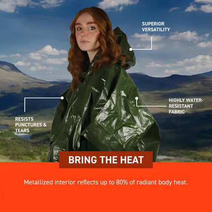 Survive Outdoors Longer SOL Wind-proof and Water-proof Sport Utility Poncho