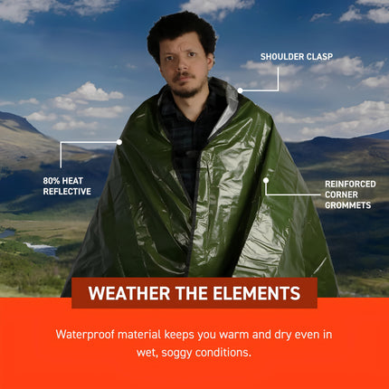 Survive Outdoors Longer SOL Windproof and Waterproof Sport Utility Blanket