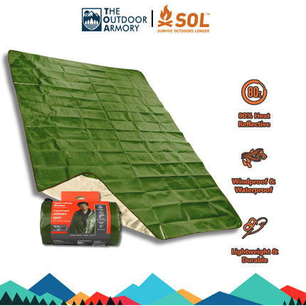 Survive Outdoors Longer SOL Windproof and Waterproof Sport Utility Blanket