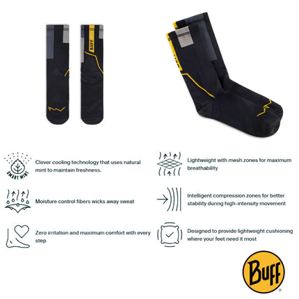 The Original BUFF® CoolNet™ Crew Socks - Graphite