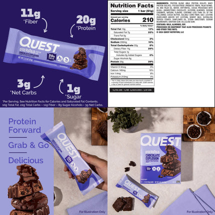 Quest Nutrition Overload Protein Bar - Box of 12
