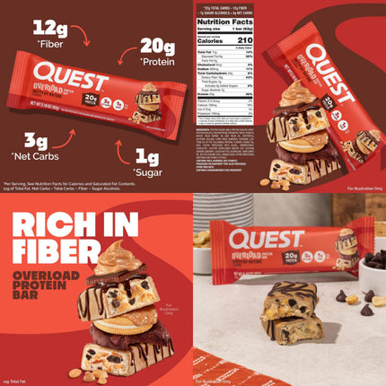 Quest Nutrition Overload Protein Bar - Box of 12