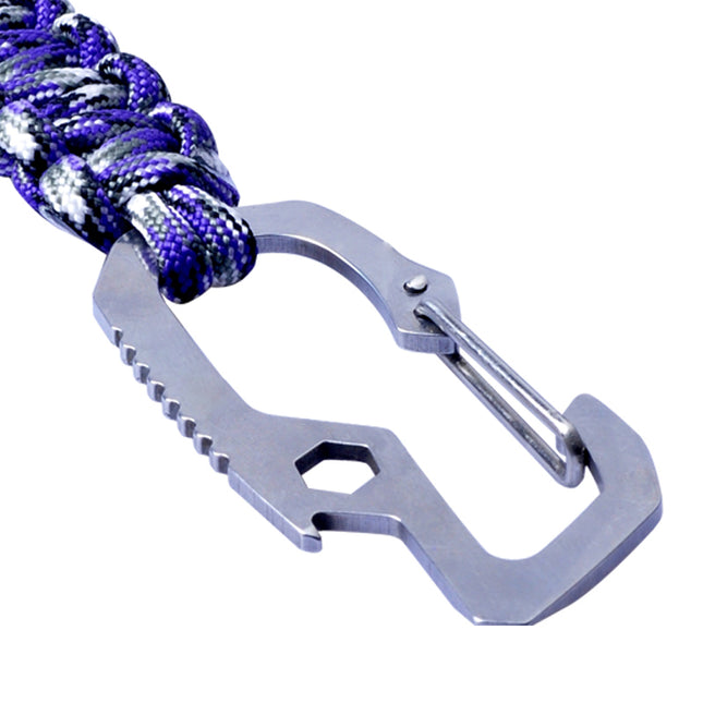 Munkees Multi-Function Stainless Carabiner w/ Paracord Keychain