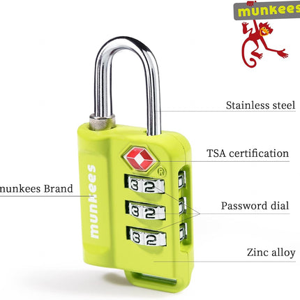 Munkees TSA-Approved Combination Lock