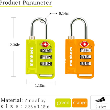 Munkees TSA-Approved Combination Lock
