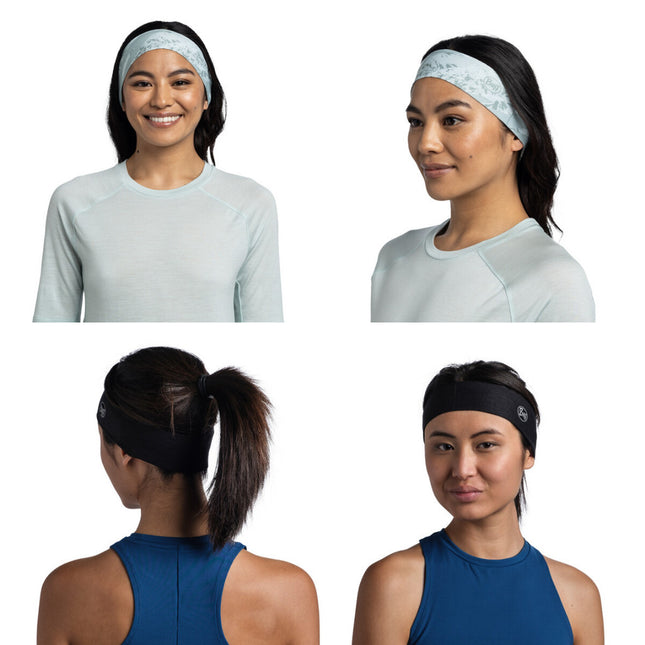 The Original BUFF® CoolNet UV® Slim Headband - Solid Black