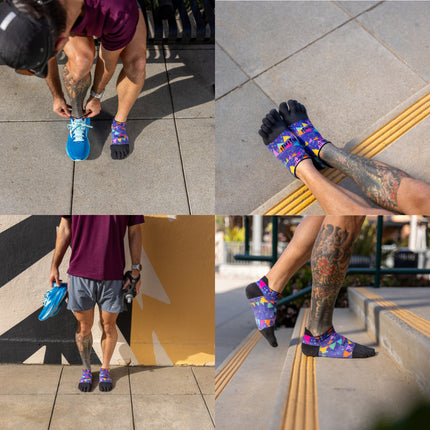 Injinji Unisex Spectrum Run Light-Weight No Show