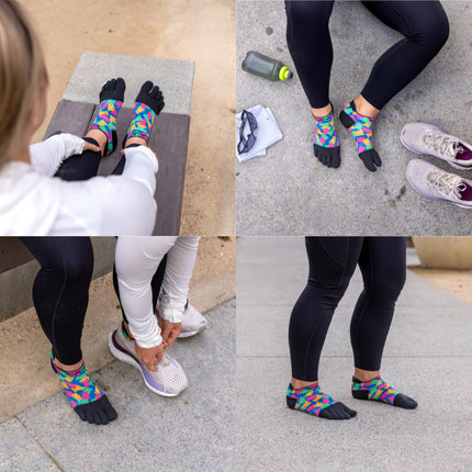 Injinji Womens Spectrum Run Light-Weight No Show