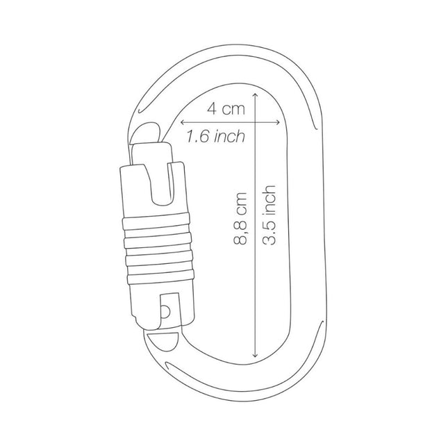 Petzl OXAN Carabiner - Screw-Lock - Gray