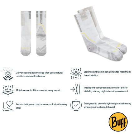 The Original BUFF® CoolNet™ Crew Socks - White
