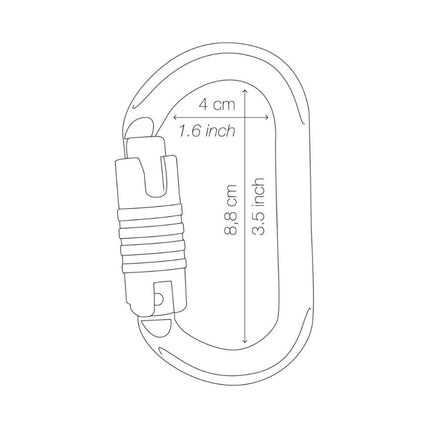 Petzl OXAN Carabiner - Screw-Lock - Black