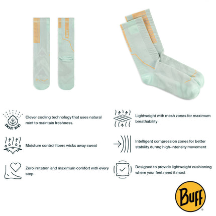 The Original BUFF® CoolNet™ Crew Socks - Seagrove Green