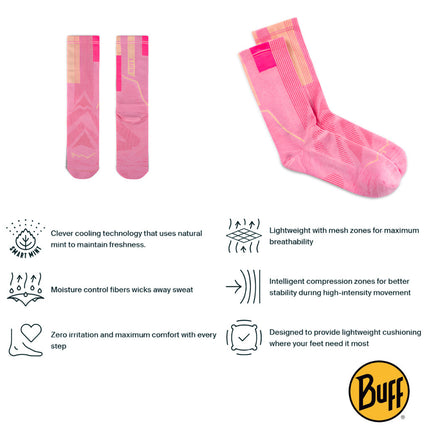 The Original BUFF® CoolNet™ Crew Socks - Pink